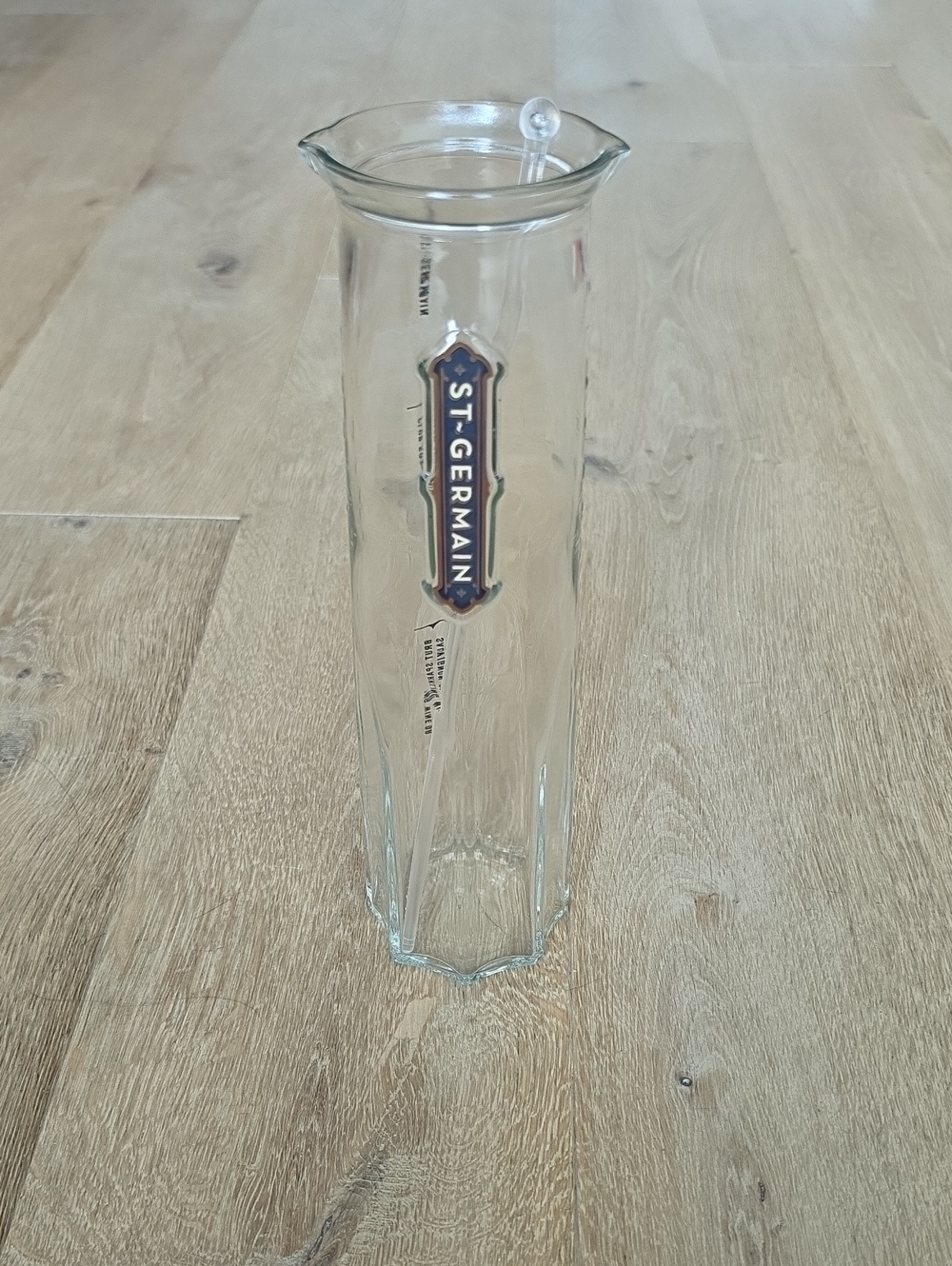NWOT St Germain 'Special Liqueur' Glass Pitcher With Mixing Stick